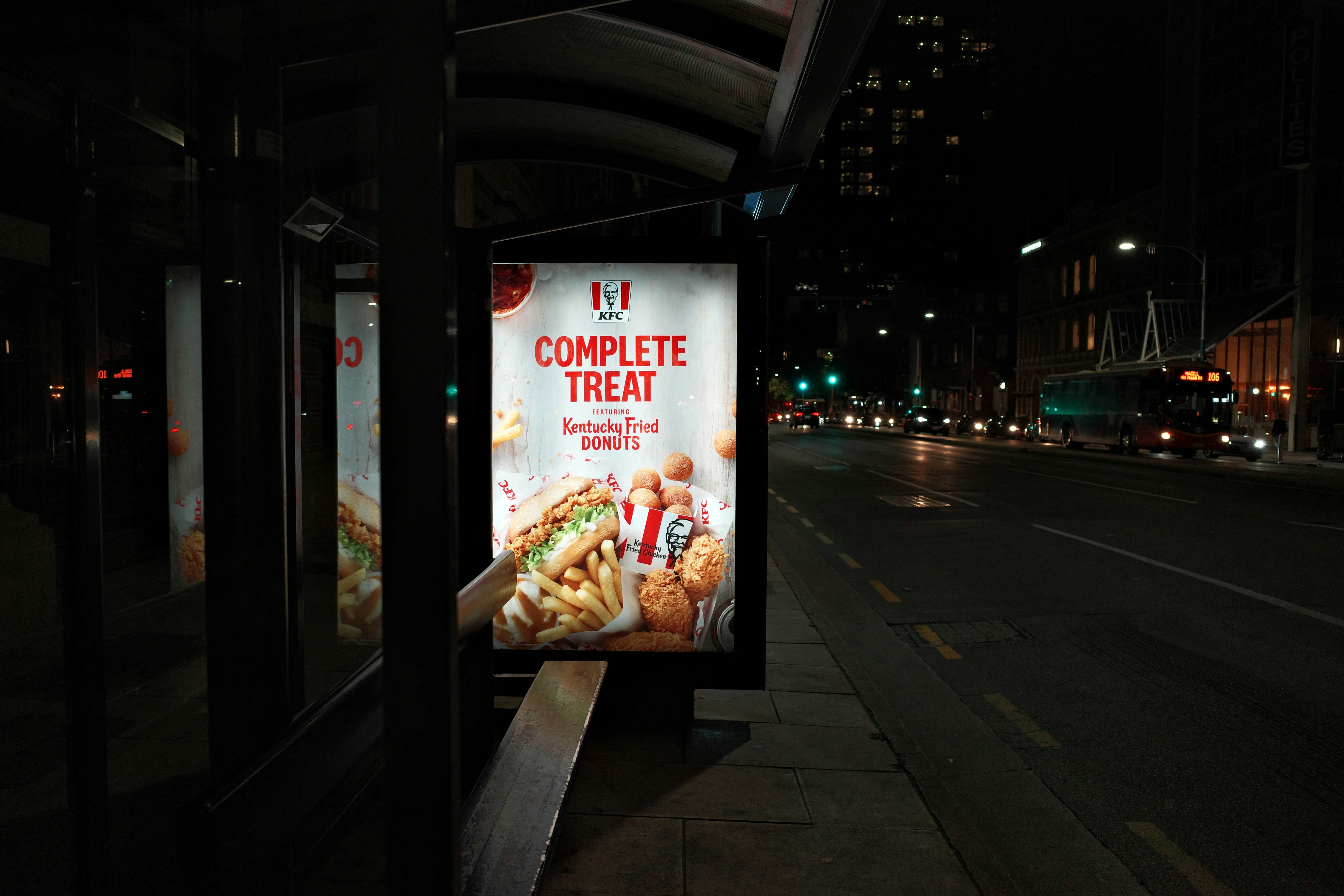 white and brown ice cream store